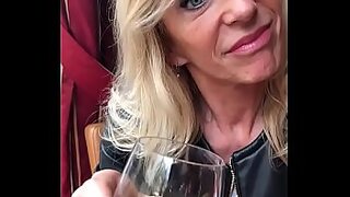 Blonde georgie lyall sucking the big black prick