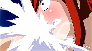 fairy tail hentai natsu x erza x lucy x mira jane