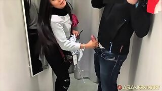 Maid fucked in the changing room