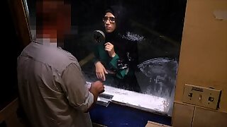 arab muslim hijab turbanli girl blowjob anal