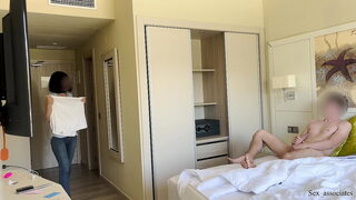 Room service waiter gets serviced